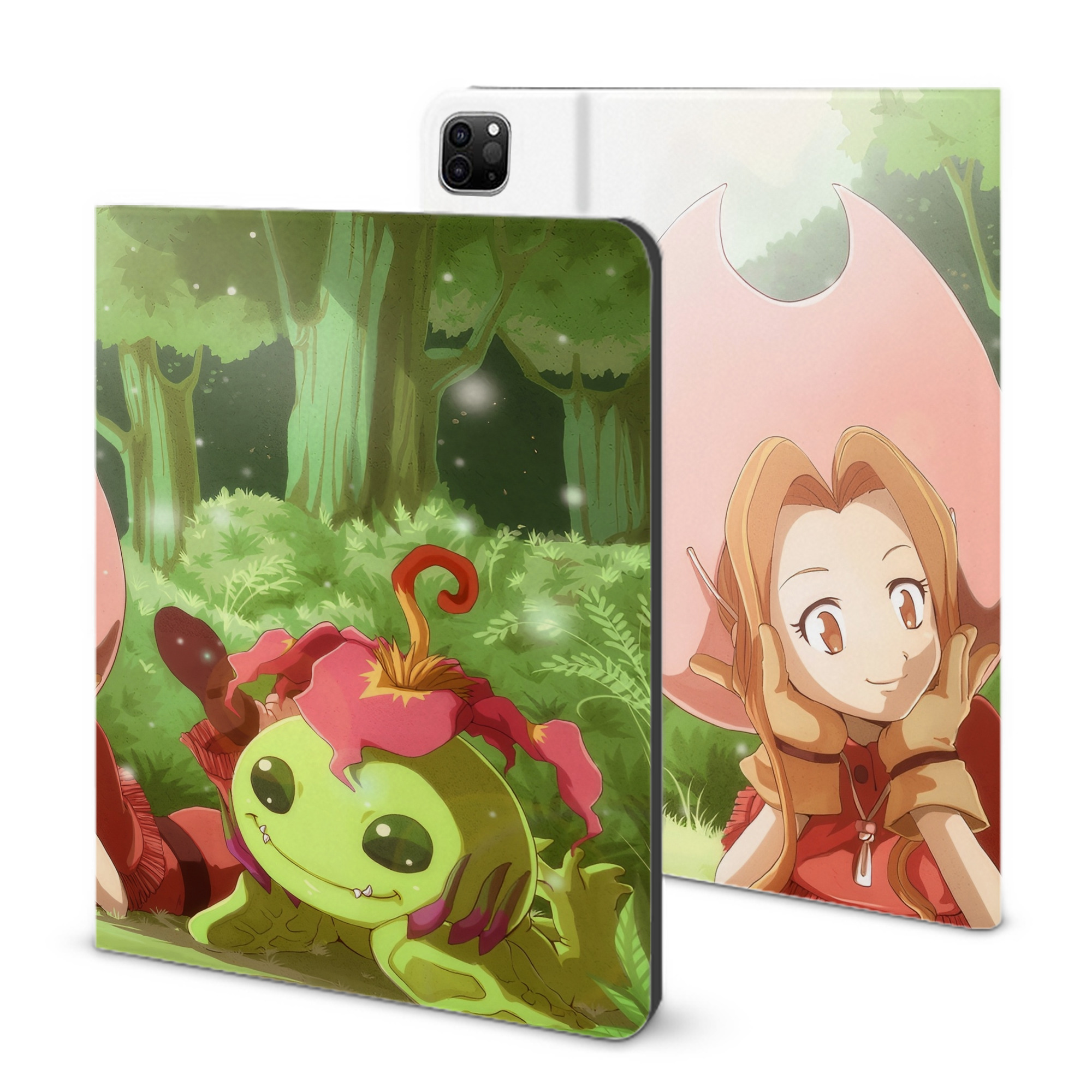 （画像用） Digimon デジタルモンスター/デジモン IPad ケース ブック型 PUレザー TPU 耐衝撃 軽量 薄型 ペン収納なし 全面保護 IPad 各モデル対応